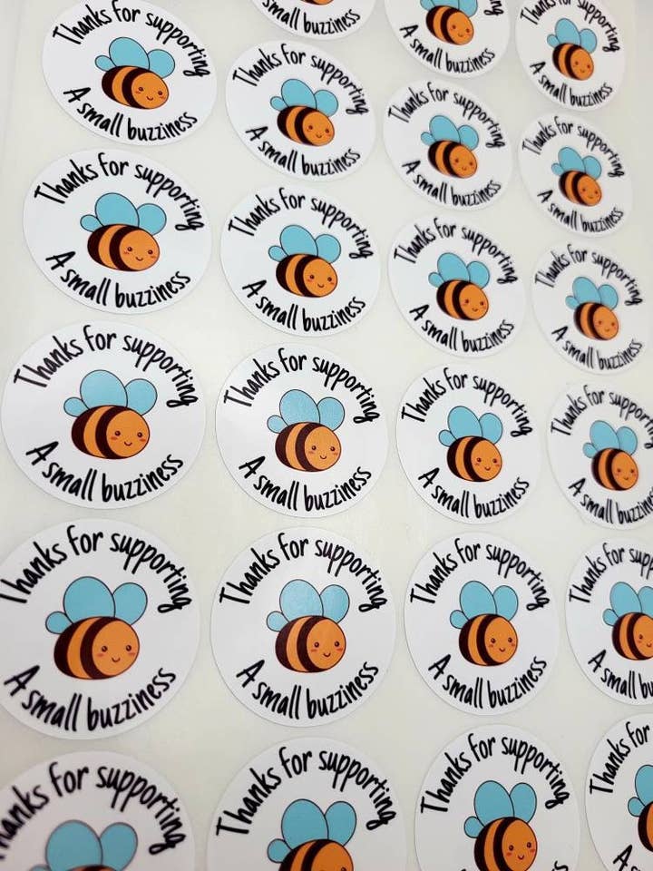 X35 Bedankt voor je steun Stickers, kleine bedrijven voor wholesale door The Sticker Scene