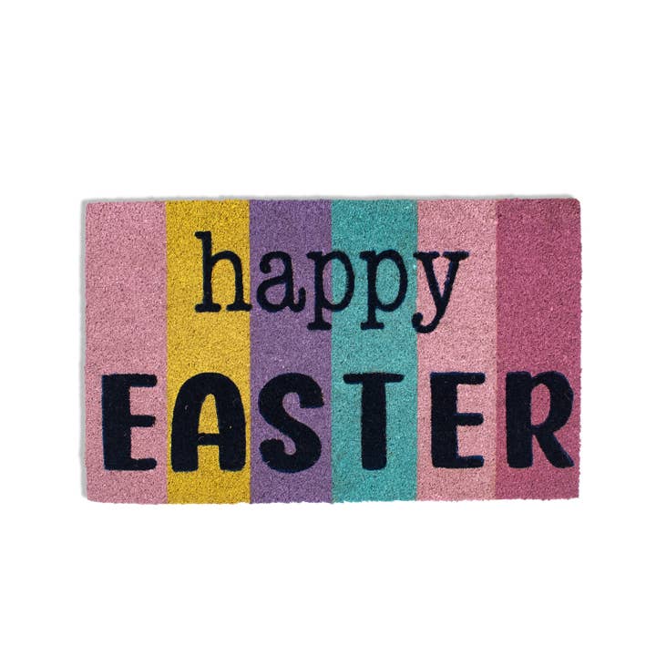 Felpudo de Coco a Rayas de Pascua Multicolor 45x75 cm para venta al por mayor de The Royal Standard