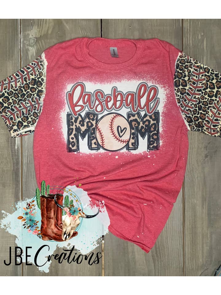 Southern Backroad Tees LLC – wholesale T-shirts med screentryck – Dam – Baseball mamma blekt skjorta