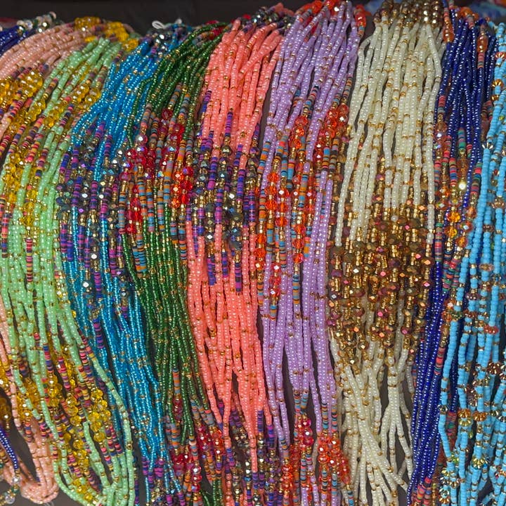 Mixed Colourful waist beads seed beads for wholesale for wholesale by Judels Collection