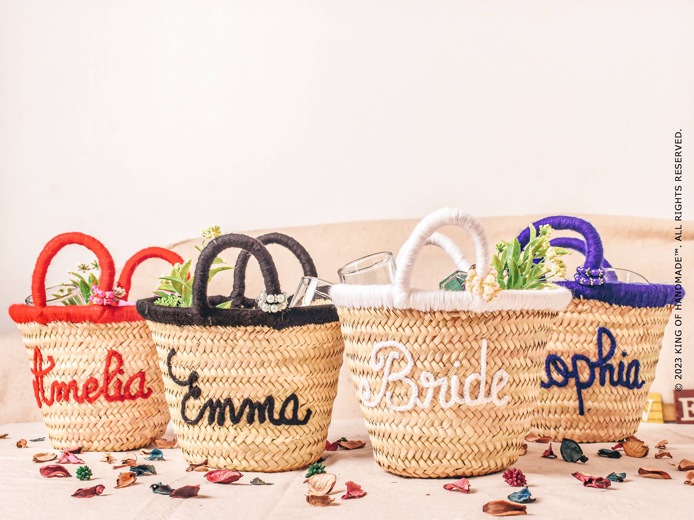 King Of Handmade - Wholesale Beach Bag - Custom embroidered handbags For Bride, Bridal party Gift8