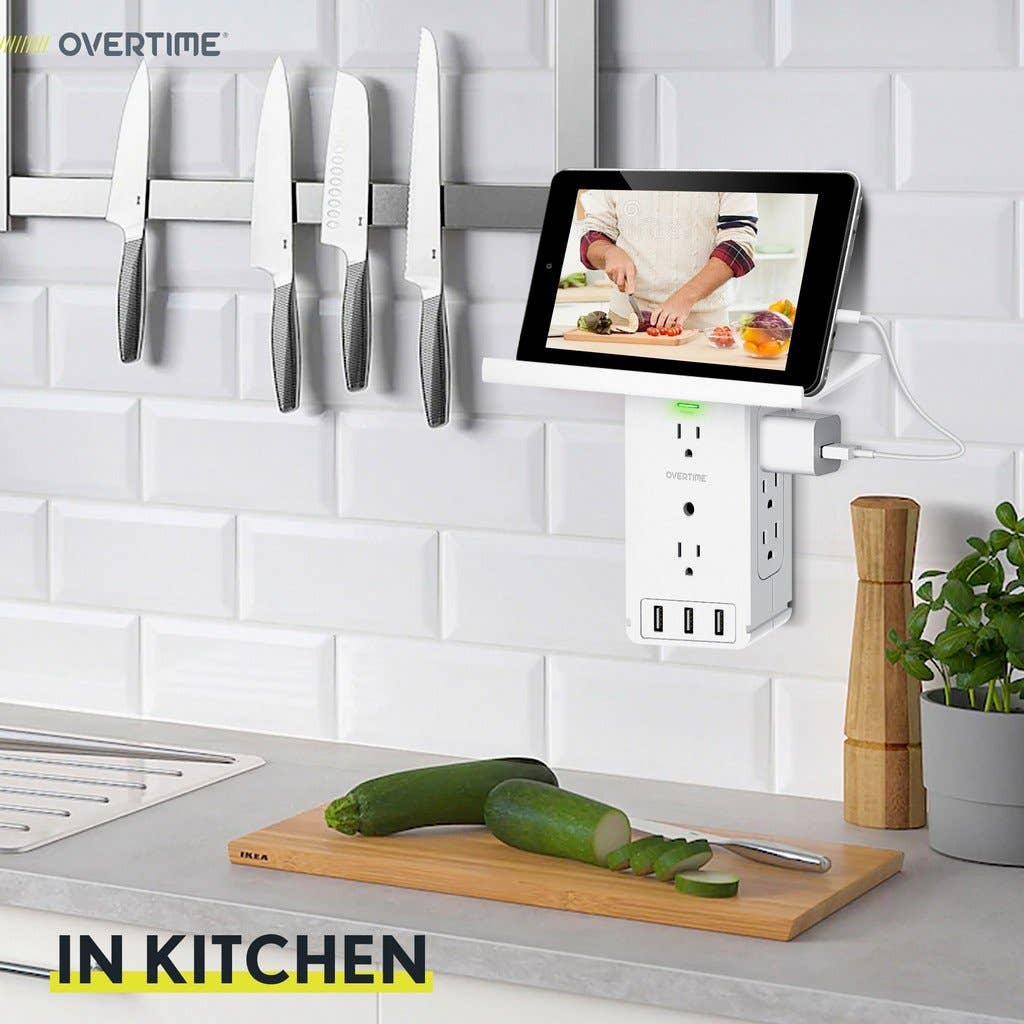 Overtime brands – Engroshandel Skærmbeskytter til telefon – Outlet Hylde 11-Port vægoplader og overspændingsbeskytter6