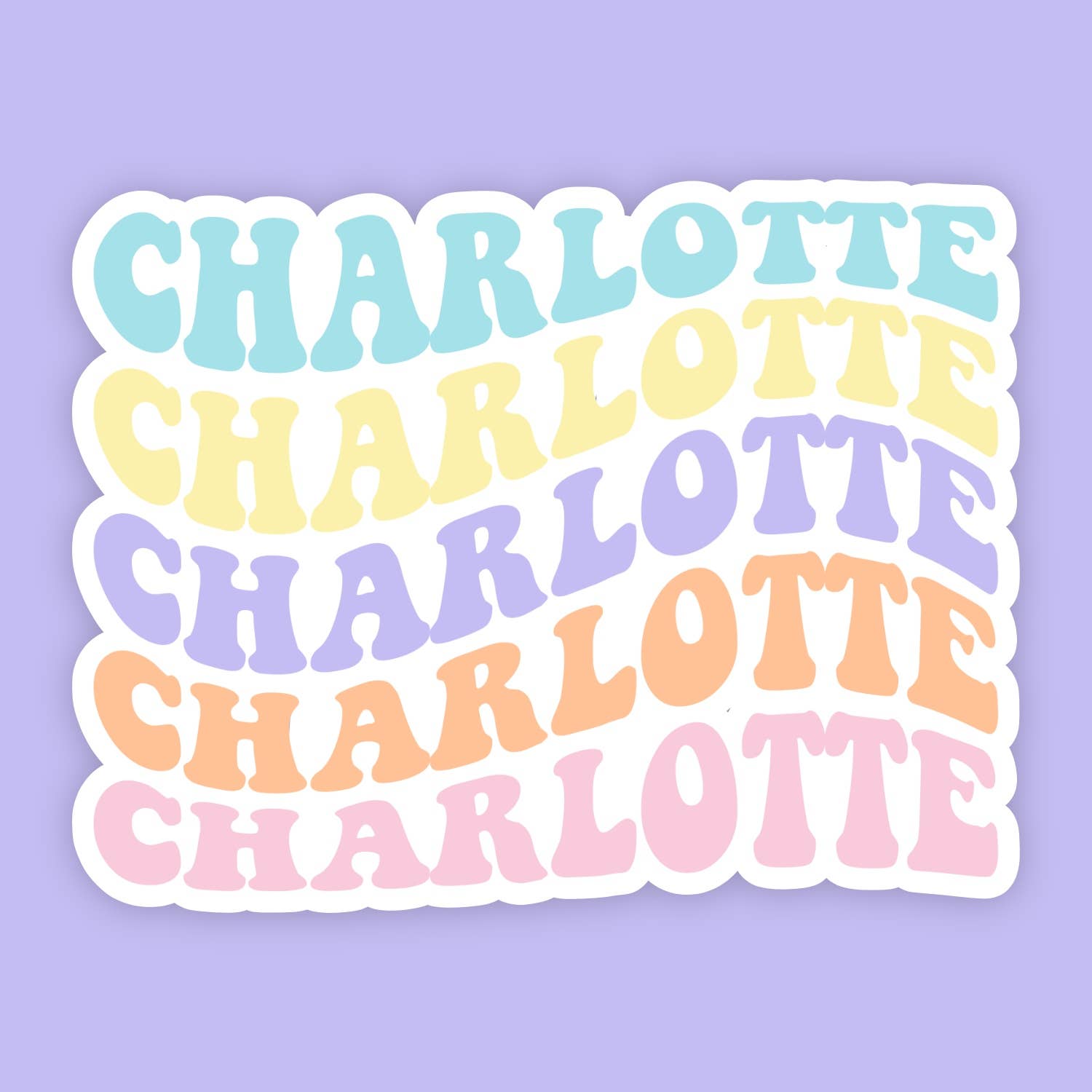 The State Stickers – wholesale Sticker – Custom City Beachy Retro Name Sticker2