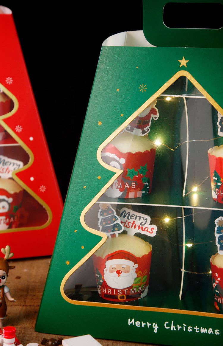 Elegant Design Supply – Suporte de bolo por atacado – Suporte para Sobremesas de Natal com 2 Níveis em Forma de Trapézio14