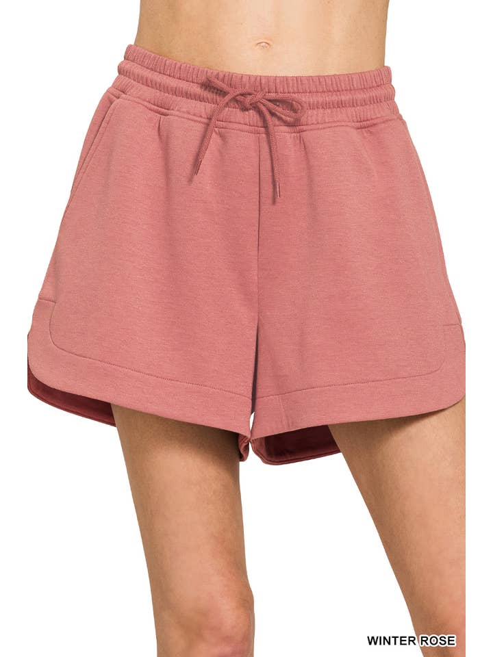 Vanilla Monkey - Wholesale Lounge Shorts - Women's - Scuba Elastic Waistband Shorts With Pocket14