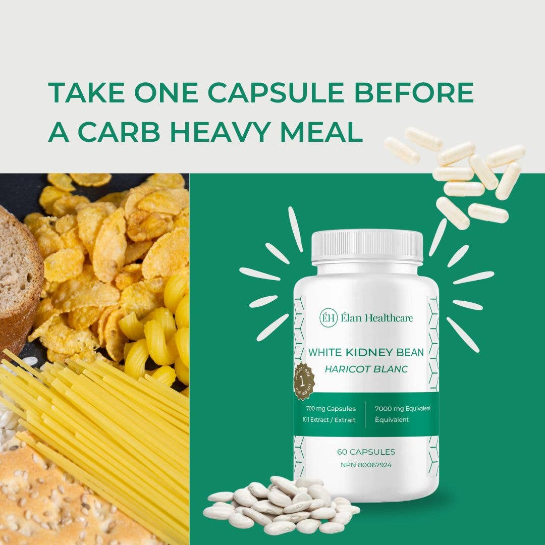 Elan Healthcare – Großhandel Nahrungsergänzungsmittel/Vitamin zum Einnehmen – Elan Healthcare Extrakt aus weißen Kidneybohnen, 60 Kapseln (entspricht 7000 mg)7