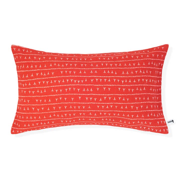 Sabiá - Wholesale Chair Cushion - Rectangular Cushion 30×50 TERRA Red - ARRASTA PÉ pattern1