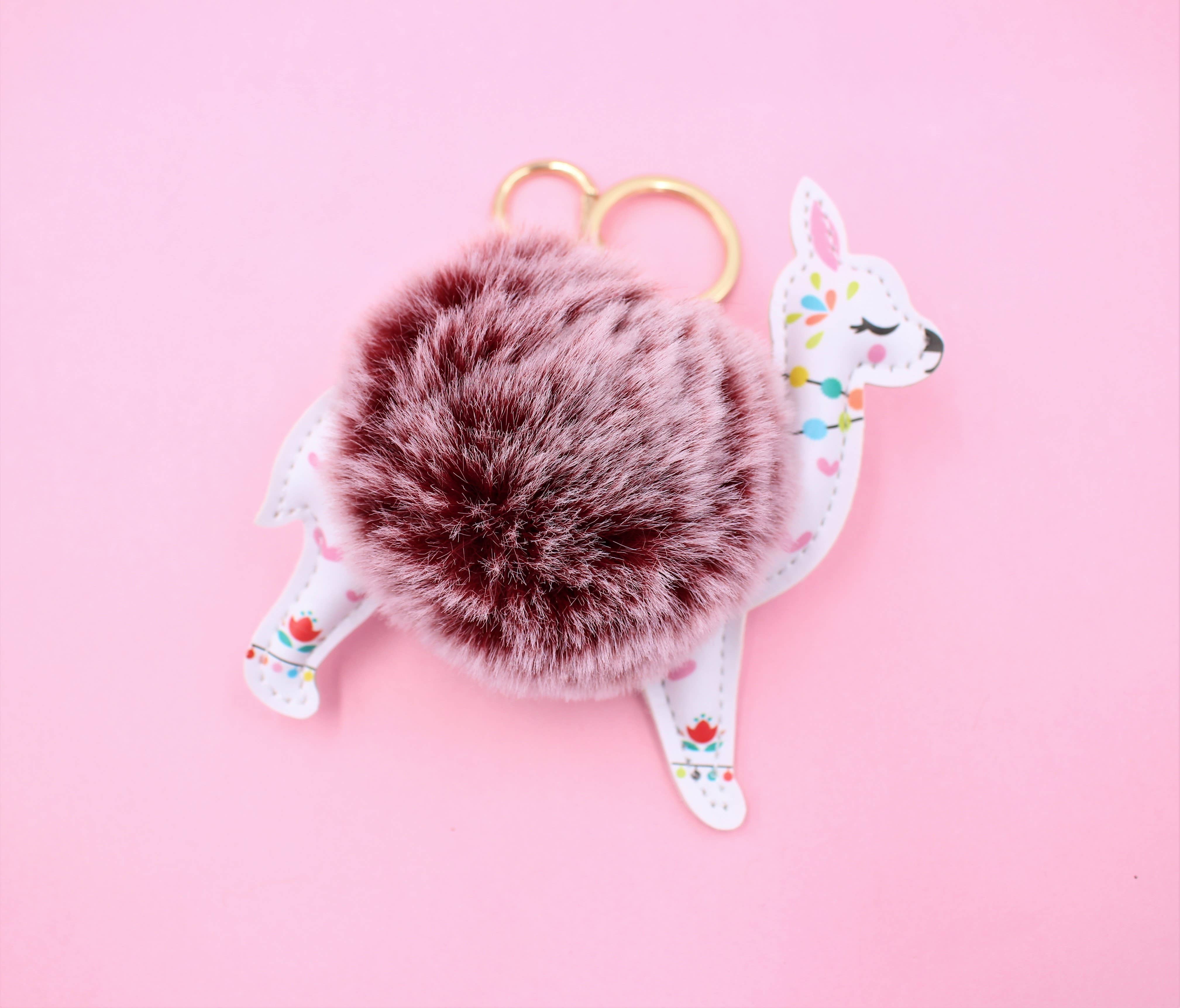 Real Sic - Wholesale Keychain - Unisex - Cute Animal Fuzzy Charm Pom Pom Keychain - Alpaca5