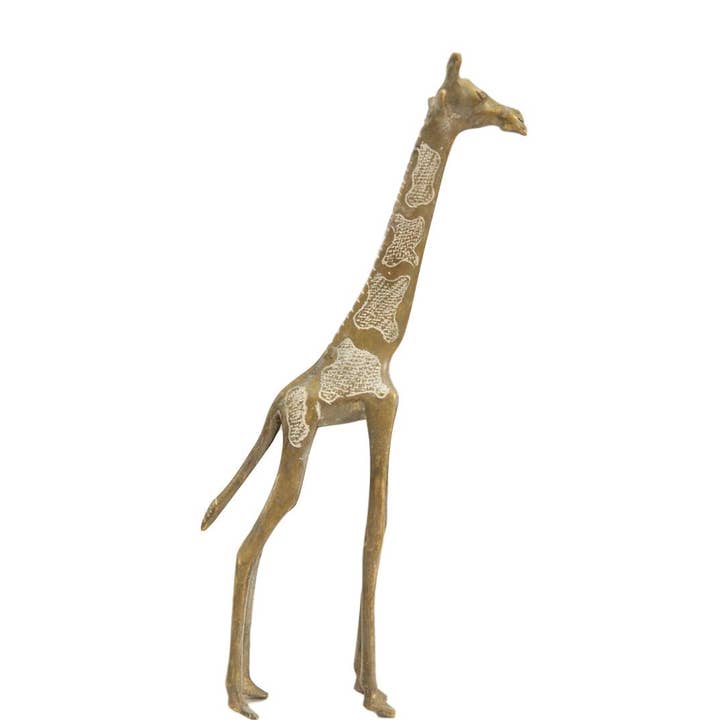 Girafe africaine en bronze vintage moyenne pour la vente par Old New House