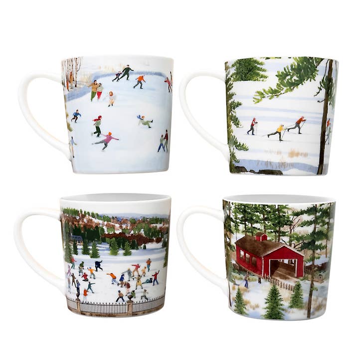 Caskata - Wholesale Coffee Mug - Caskata X Felix Doolittle Winter Wonderland Mugs, Set of 4