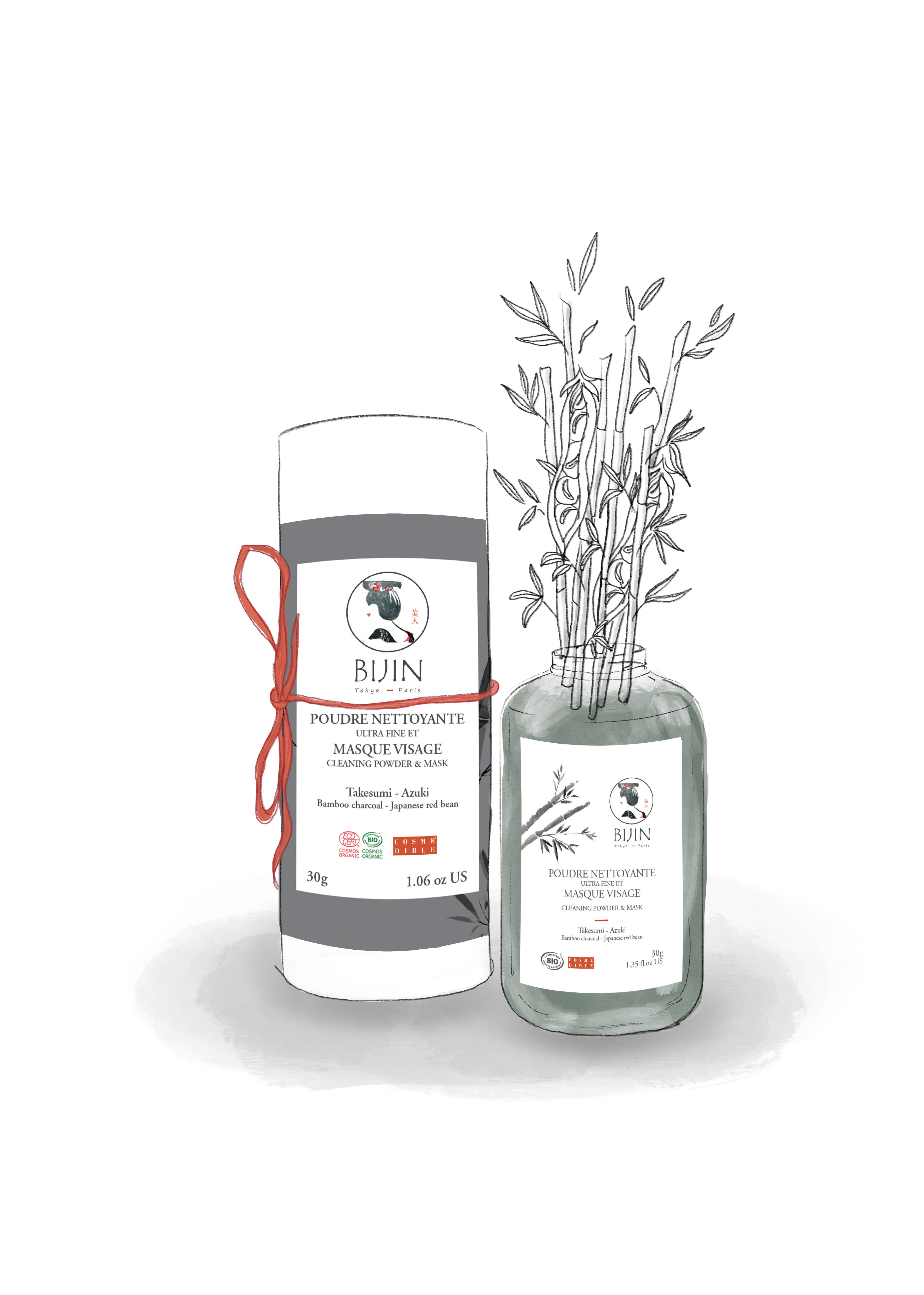 Bijin - Vendita all'ingrosso Maschera viso - Takesumi-Azuki polvere detergente biologica e maschera viso1