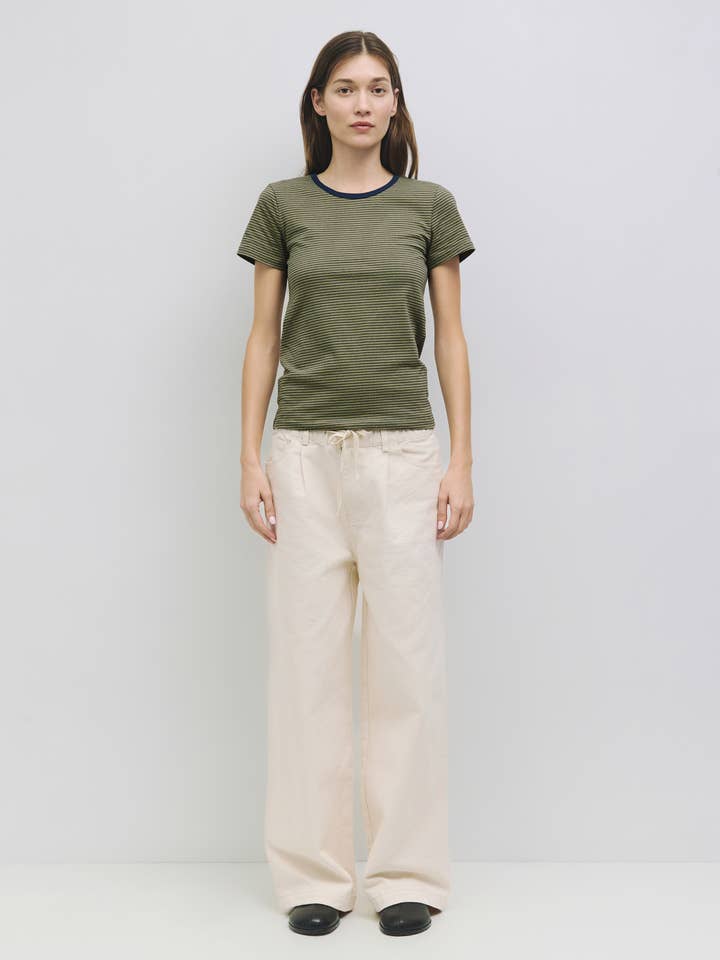 MOD REF - Wholesale T-Shirt - Women's - The Jemima Top | Striped Ringer T-Shirt