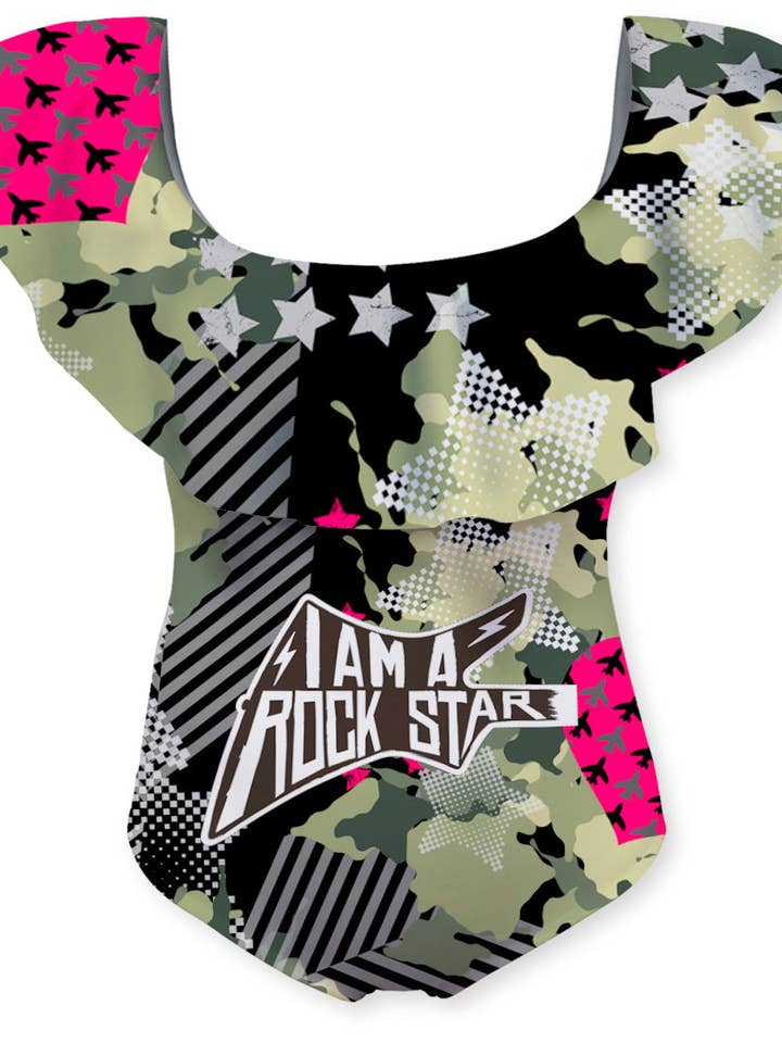 Fishikii Jeg er ROCK Ruffle Badedragt for engroshandel hos Fishikii