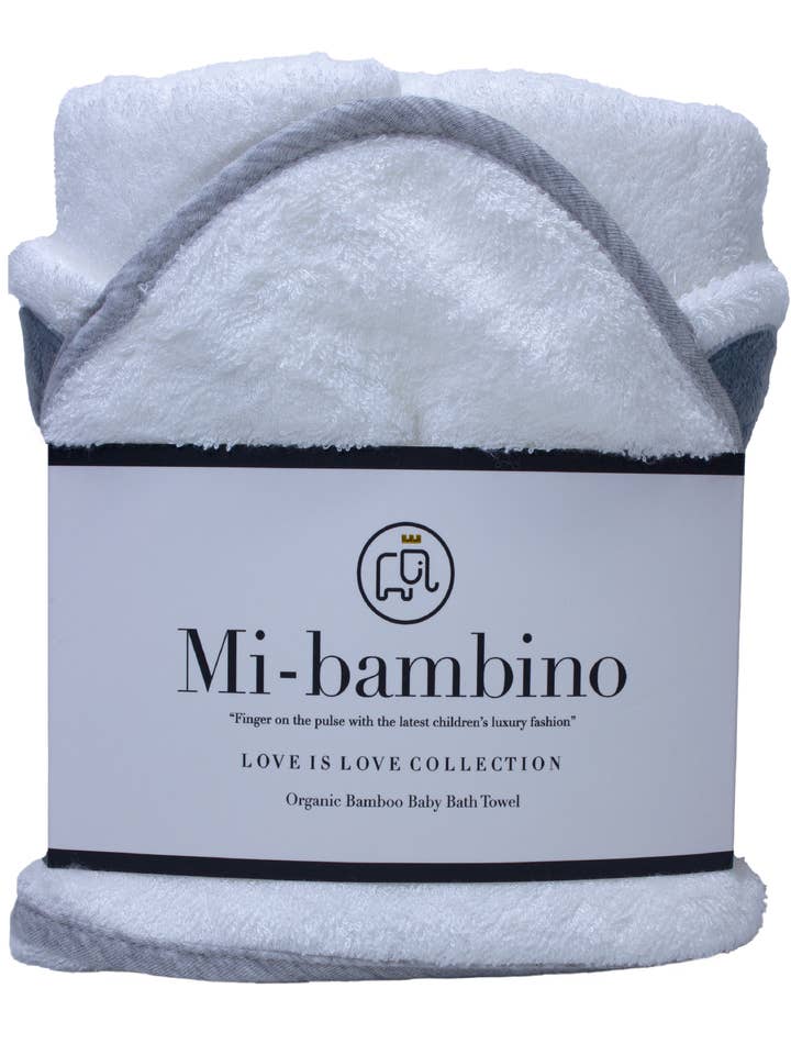 Love is Love - Dula - Organic Bamboo Baby Hooded for wholesale by Mi-Bambino London