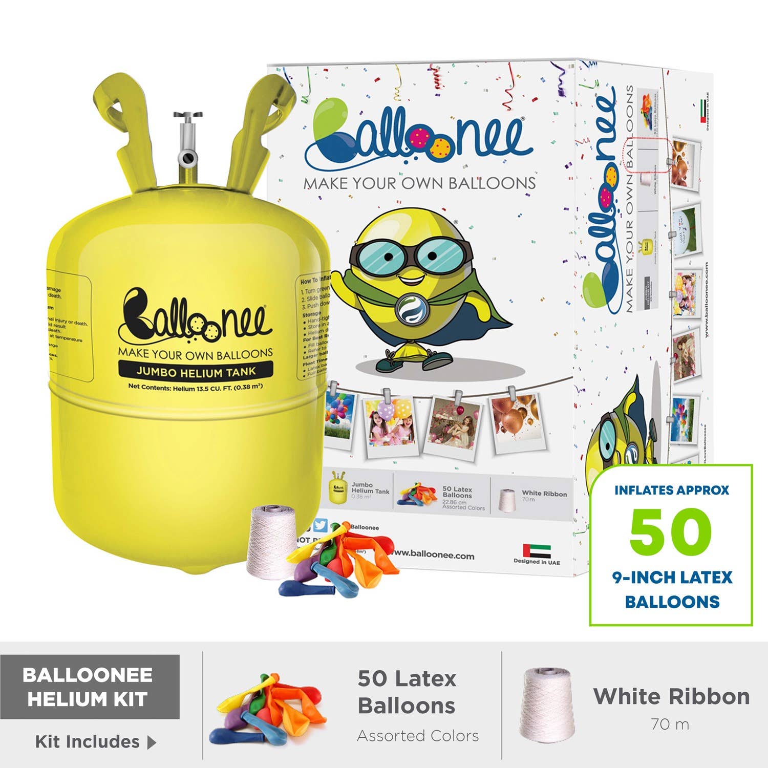 Balloonee - Wholesale Balloon - Balloonee Jumbo Disposable Helium Party Kit2