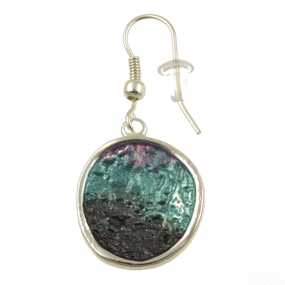 Origin Jewelry - Vente Boucles d'oreilles pendantes - Boucles d'oreilles à disque texturées en argent et or1