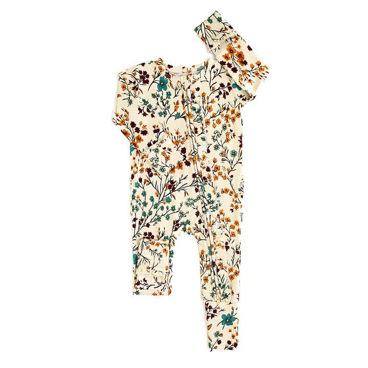 Gigi and Max - Wholesale Jumpsuit - Baby - Maren Floral RUFFLE ZIP2