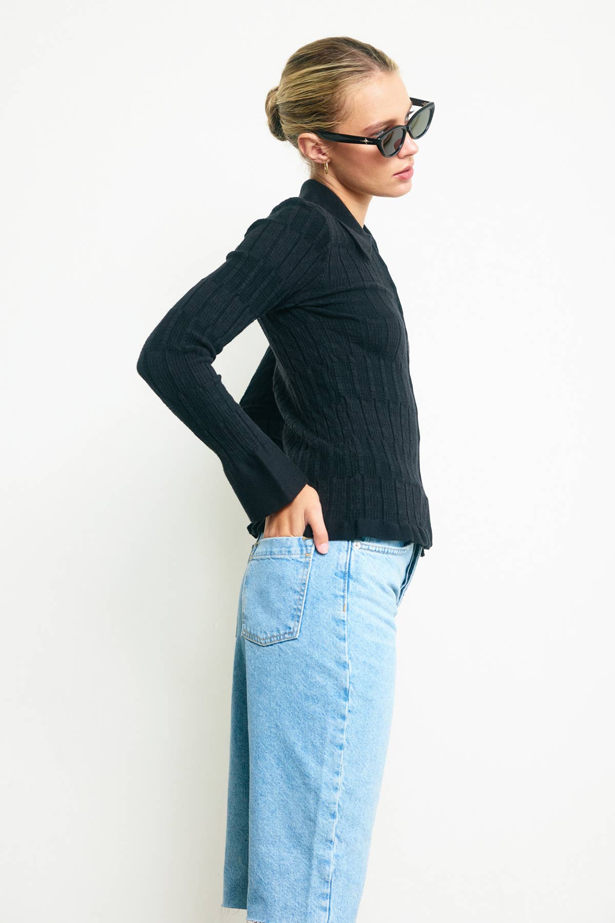 RAISONNEL - Wholesale Cardigan - Women's - Knitted Collar Cardigan - RSW10871