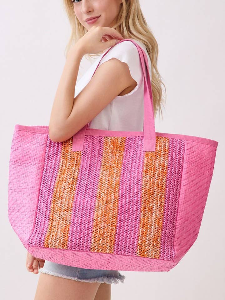 Del Mar Days Hot Pink Tote Bag for wholesale by Wholesale Accessory Market