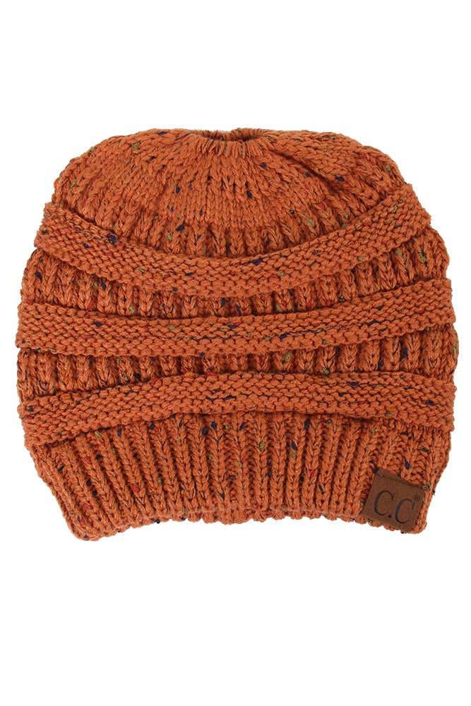 Hana - Wholesale Beanie - Women's - C.C Confetti Ponytail Messy Bun Beanie44
