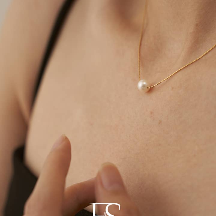 Furano Studio - Wholesale Pendant/Charm Necklace - 18K Gold Plated Floating Pearl Necklace,Pendant Necklace2