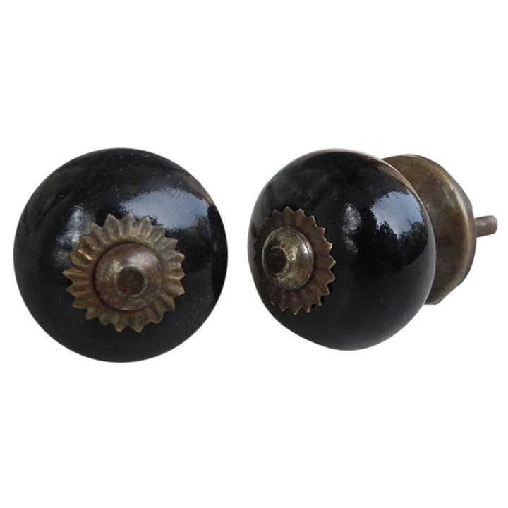 100 Piece Black Door Knob for Kitchen Cabinets Drawer Handle for wholesale by Daana Paani LLC