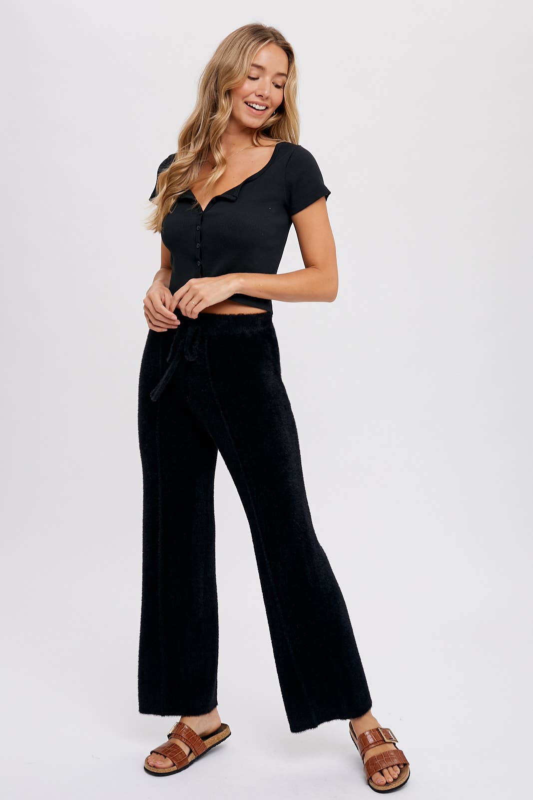 Bluivy - Wholesale Lounge Sweatpants/Joggers - Women's - FUZZY KNIT LOUNGE PANTS34