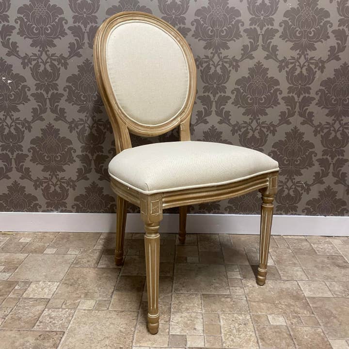 94Cm Linen Fabric Louis Armchair for wholesale by Minster Stylish Living Ltd