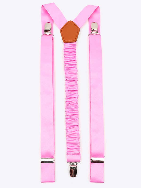 Men's Pink Suspenders No. 1 in Polyester "Ernest" for wholesale by Unipap's