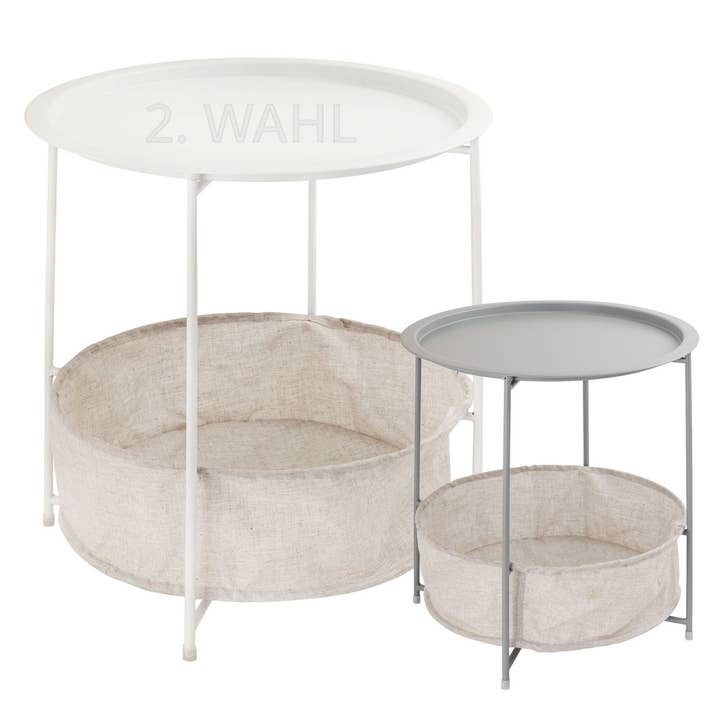 Voglrieder - Wholesale Side Table - 2nd choice metal side table round with storage solution A6