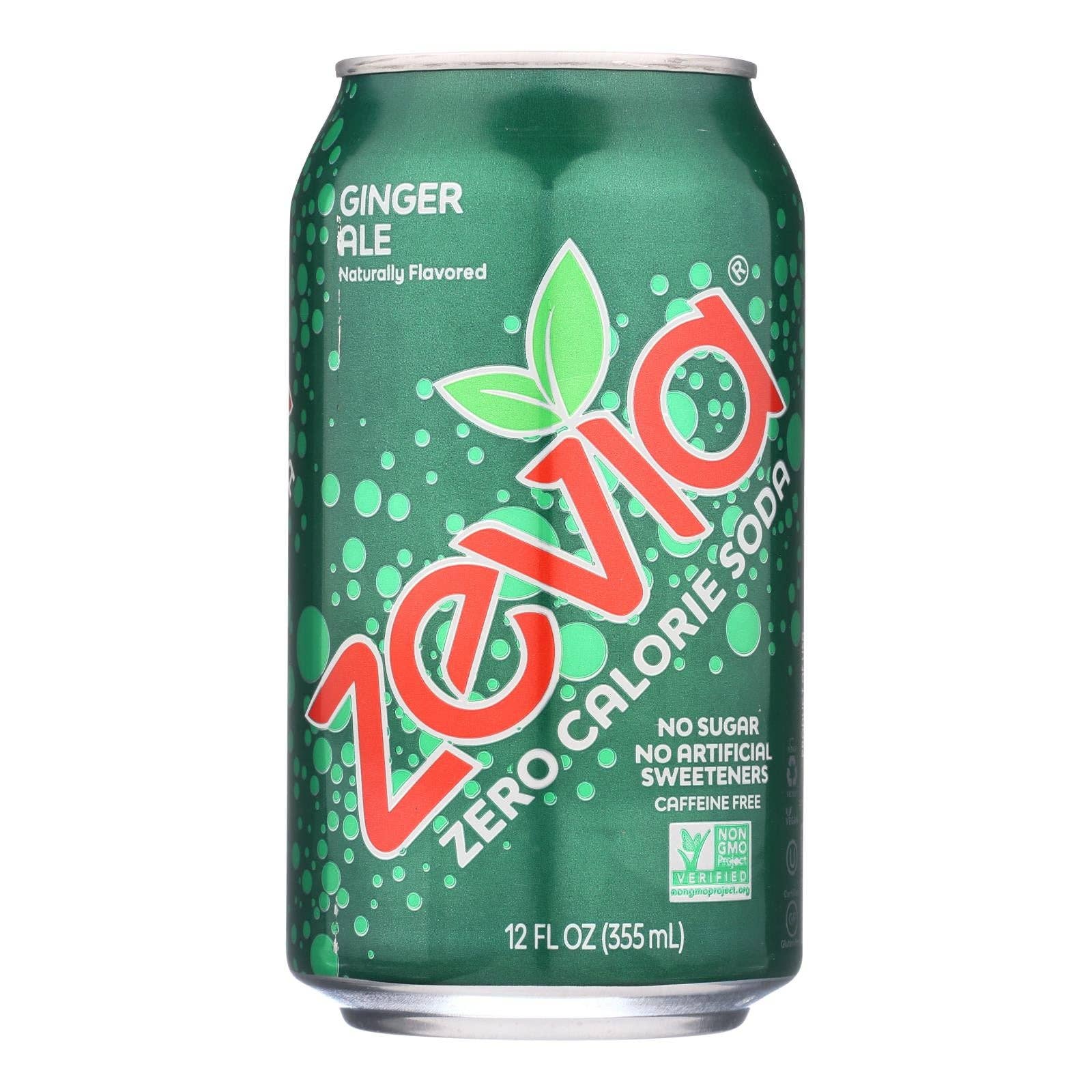 Ware Spark - Wholesale Soda/Carbonated Drink - Zevia - Soda Ginger Ale Zero Calorie Can - Case Of 4-6/12 Fluid Ounces0