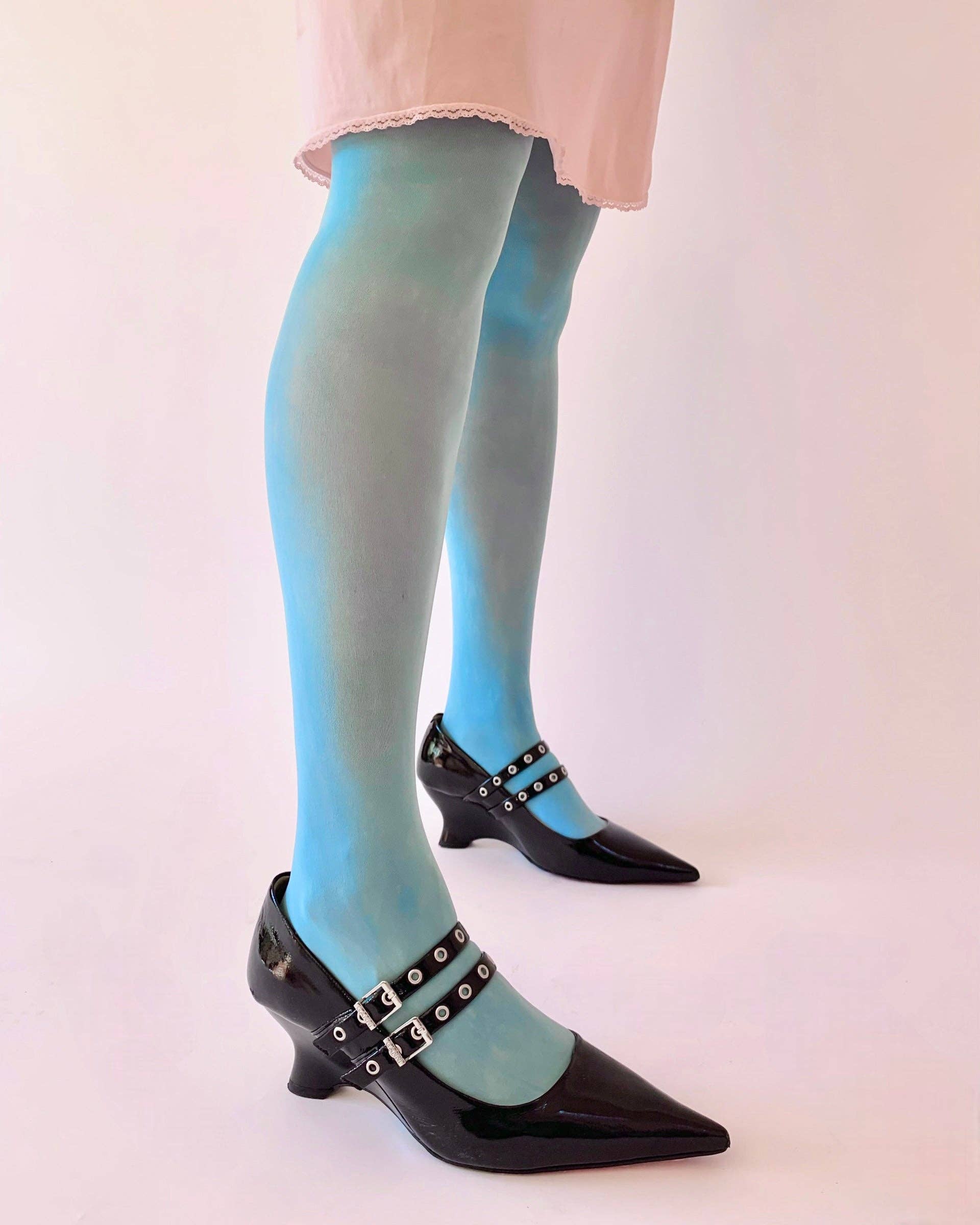 Shop Journal Vintage - Wholesale Tights - Women's - Robins egg chalk tights1