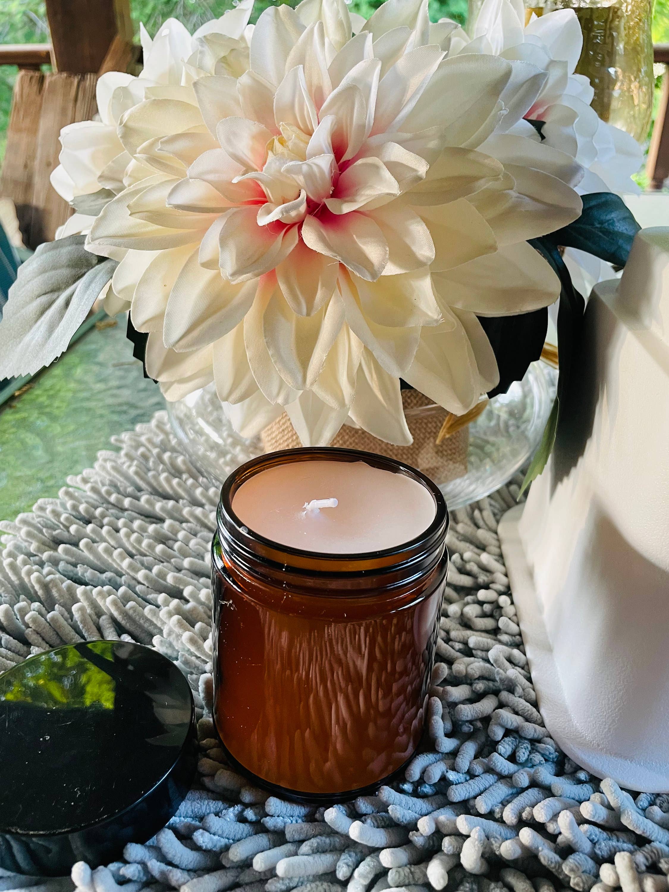 LuvinbyJessica.etsy.com - Wholesale Jar/Filled Candle - Personalized Candles Scented Candle Amber Glass Jars1