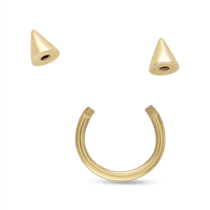 Zahav Jewelry – Großhandel Einzelohrring – 10-karätiges Massivgold | Helix-Piercing | Tragus-Ohrring | Massivgold | Hufeisenspirale | Cartile I Alltagsschmuck | Minimalistischer Schmuck2