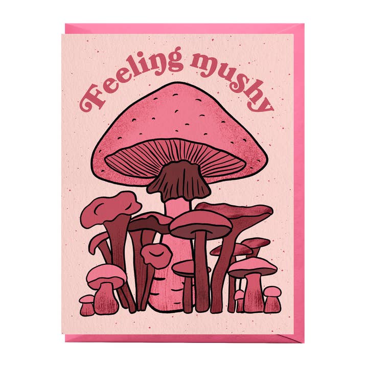 Mushroom Love Card for wholesale by Boss Dotty Paper Co.