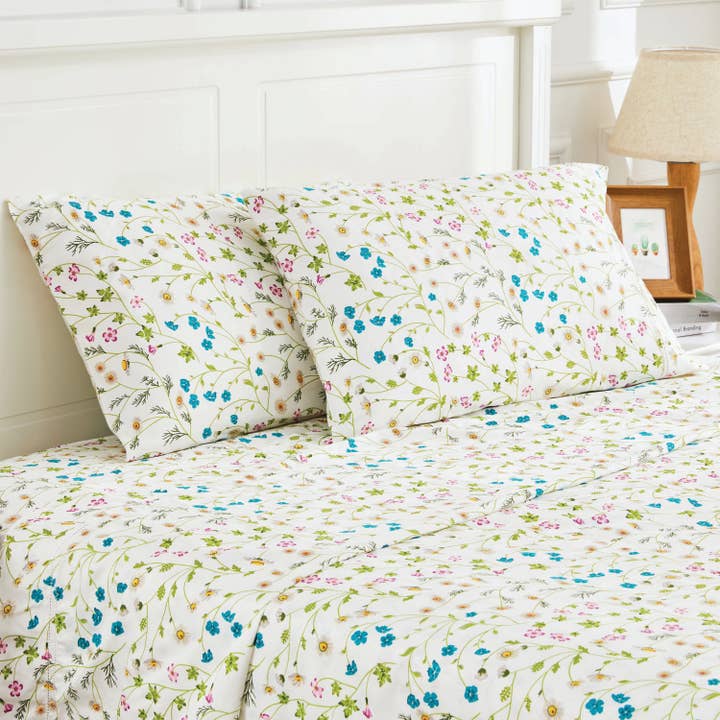 Mélange Home - Wholesale Sheet Set - Wildflower Printed Cotton Sheet Set1