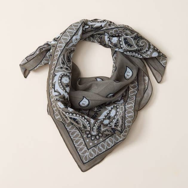 Voguette Paris - Vente Bandana – femme - Mini bandana Kaki0