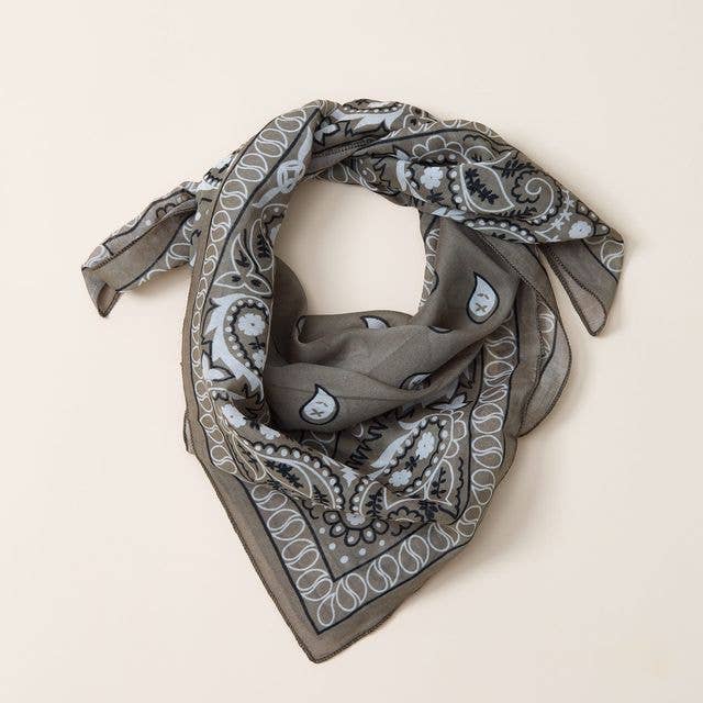 Voguette Paris - Wholesale Bandana - Women's - Khaki mini bandana