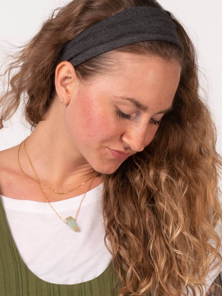 Recycled Boho Headband - Eco Black for wholesale by Soul Flower