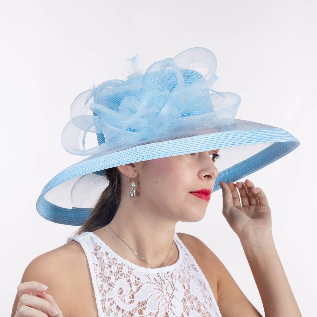 KaKyCo - Vendita all'ingrosso Cappello di paglia - Donna - Cappello di Paglia in Poliestere con Tesa in Crinolina e Fiocco a Nastro | 3018862