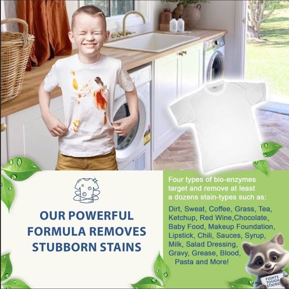 Morning Rain - Wholesale Laundry Detergent Powder/Pods - Eco Bio-Enzyme Garden Scent Laundry Detergent Sheets 60loads4