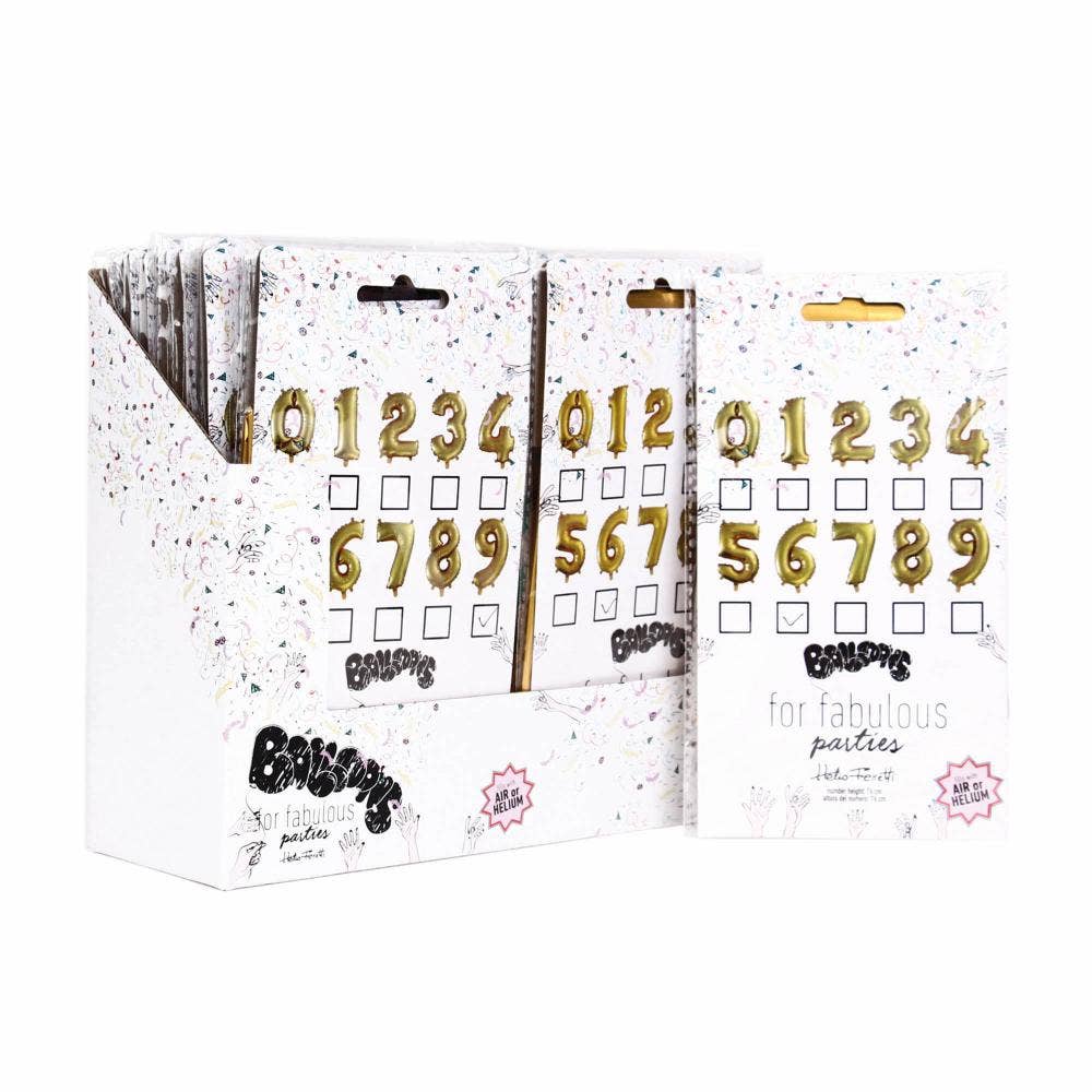 Helio Ferretti - Wholesale Balloon - BALLOONS GOLD NUMBERS HF1