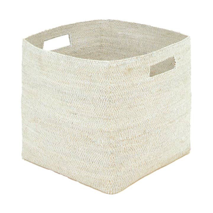 Quadratischer handgewebter Korb für den Großhandel von ETEREO New York