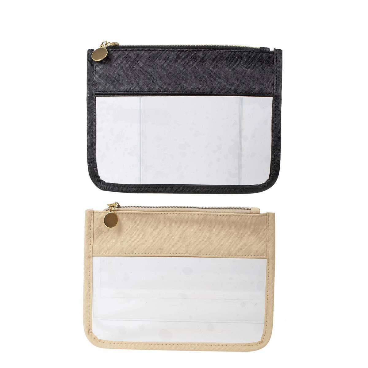Bodico - Wholesale Pouch - Women's - Bodico Clear View Pouch – 2 Assorted Colors (Black/Nude)1