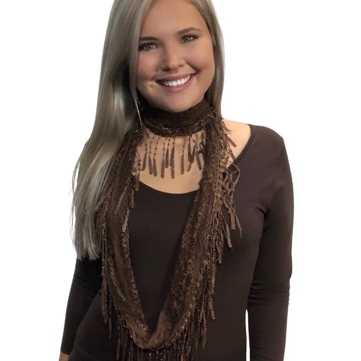 The Magic Scarf Company – Engroshandel Tørklæde - Dame – 7777 - Victorian Lace Infinity tørklæder34