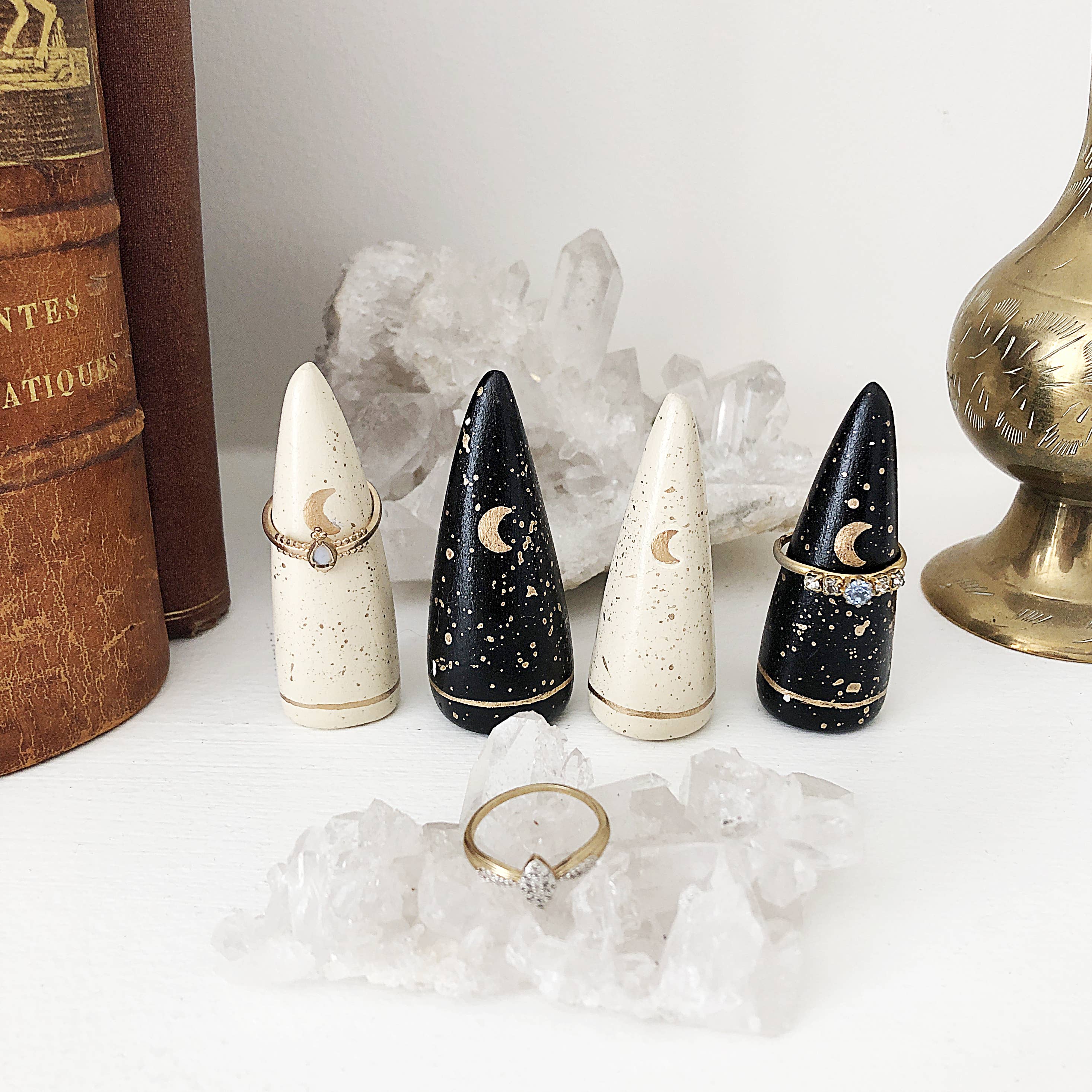 The Flow Design - Wholesale Jewelry Stand & Display - Celestial Ring holders, Clay Ring Cone, Witchy decor7