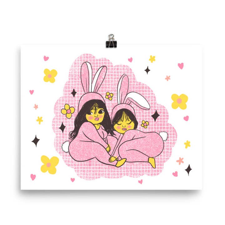 Bunny Babes - Giclée Kunsttryk for engroshandel hos Mel Stringer