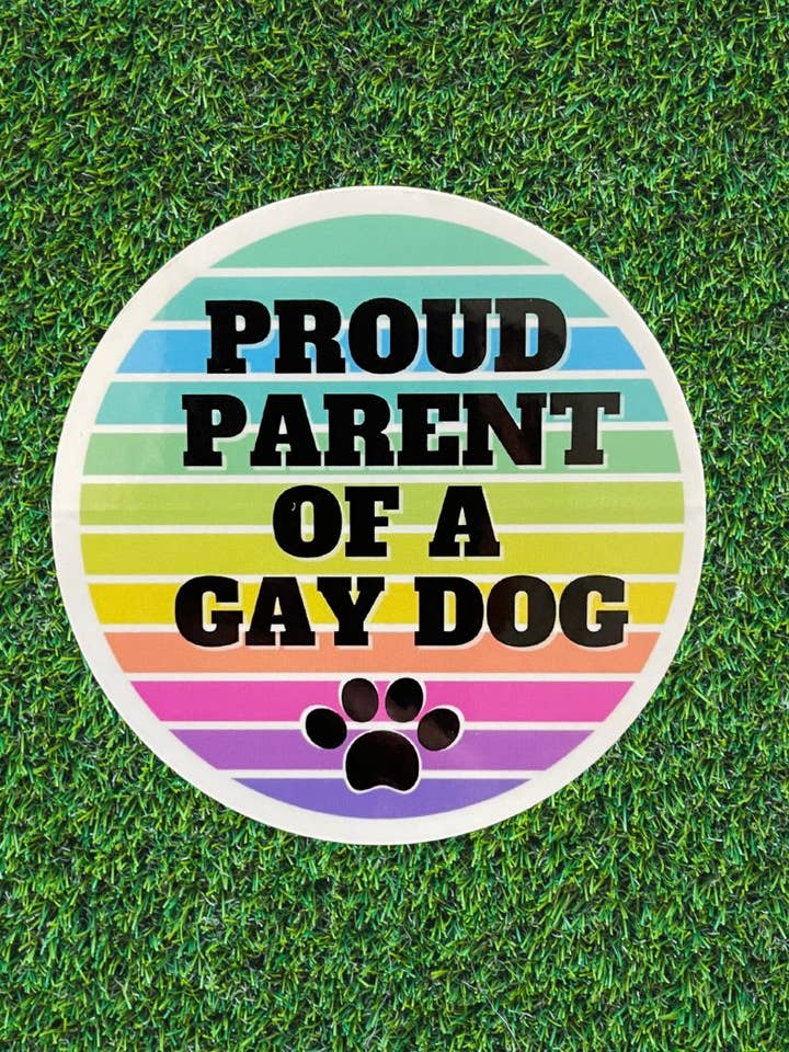 Sticker Fier parent d'un chien gay pour la vente par BARK JAX