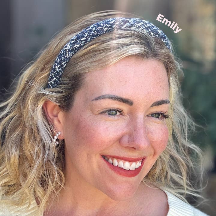 Tweed Polstret Hårbøjle - Tynd - Forskellige Ternede Stilarter for engroshandel hos Taylor Elliott Designs