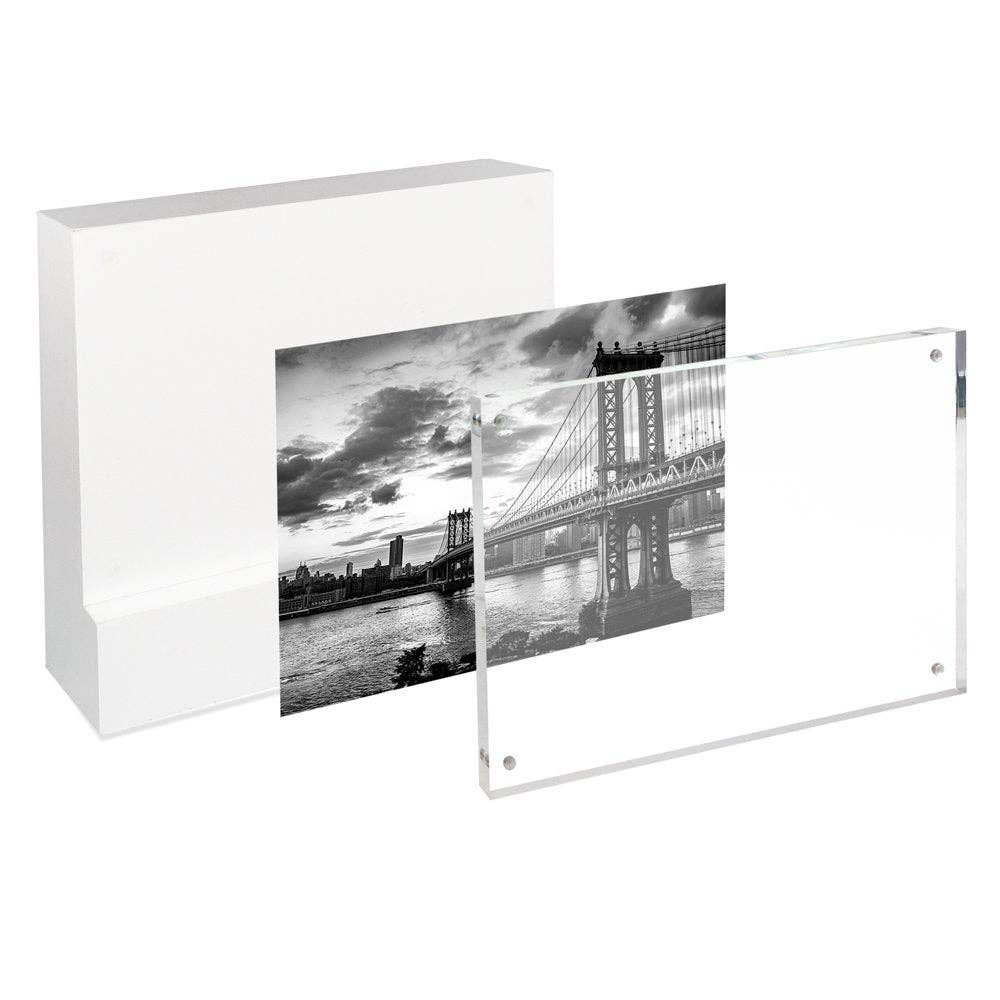 Isaac Jacobs International - Wholesale Picture Frame - Isaac Jacobs Wood Block Magnetic Acrylic Picture Frame10